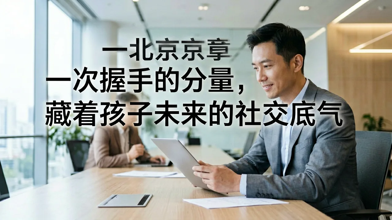 一次握手的分量,藏着孩子未来的社交底气